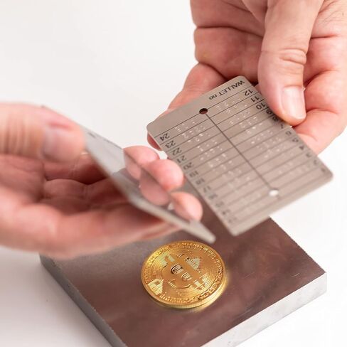 Crypto Wallet Cold Storage, Crypto Seed Phrase Storage, for Ledger Nano X, S, Trezor and all BIP39 Wallets, Theft Protection if Steel Plates are Stolen Keeps Your Seed Phrase Shielded by Catana in Saudi Arabia