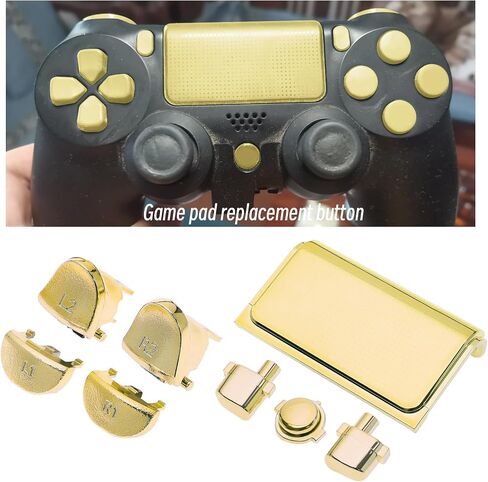 24PCS Full Set Buttons Repair Kit Compatible with PS4 Pro 040 Controller Dpad R1 L1 R2 L2 Triggers Touchpad Action Share Options Home Buttons with Tools Blue in Saudi Arabia