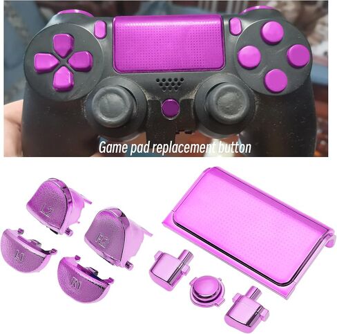 24PCS Full Set Buttons Repair Kit Compatible with PS4 Pro 040 Controller Dpad R1 L1 R2 L2 Triggers Touchpad Action Share Options Home Buttons with Tools Blue in Saudi Arabia