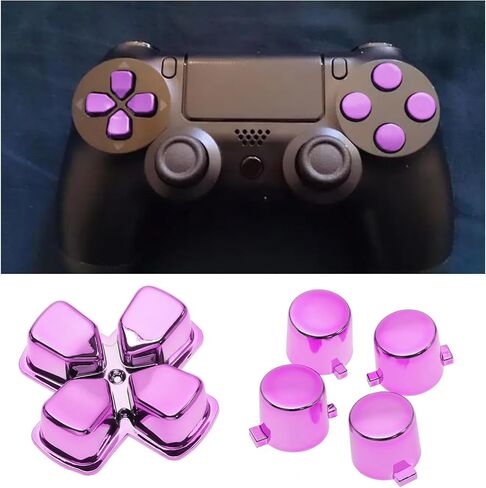 24PCS Full Set Buttons Repair Kit Compatible with PS4 Pro 040 Controller Dpad R1 L1 R2 L2 Triggers Touchpad Action Share Options Home Buttons with Tools Blue in Saudi Arabia