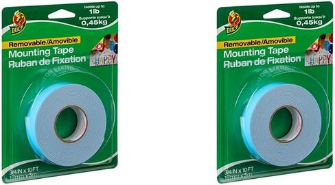 Duck Brand Removable Foam Mounting Tape, 3 in x 10ft, Single Roll, White (1098147) in Saudi Arabia