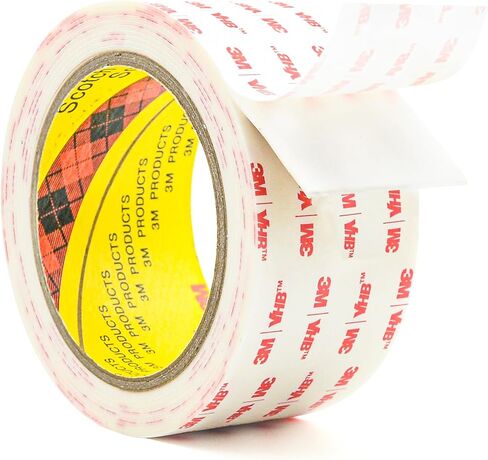 0.39in X 9.85ft Double Sided Tape Heavy Duty, Removable Mounting Tape for Wall, White Sticky Foam Tape, Picture Hanging Strips & Poster Hanger, Waterproof Adhesive Strips for LED Light in Kuwait