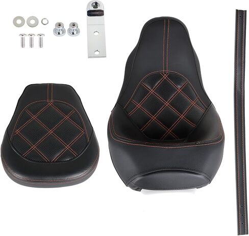 Motorcycle Driver Passenger Seat Replacement for Cvo Touring Road Glide Fltr 2009-2021 BLK T08 Black in Saudi Arabia