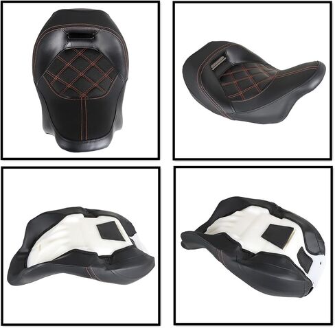 Motorcycle Driver Passenger Seat Replacement for Cvo Touring Road Glide Fltr 2009-2021 BLK T08 Black in Saudi Arabia