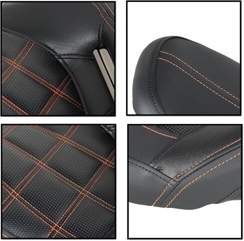 Motorcycle Driver Passenger Seat Replacement for Cvo Touring Road Glide Fltr 2009-2021 BLK T08 Black in Saudi Arabia