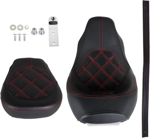 Motorcycle Driver Passenger Seat Replacement for Cvo Touring Road Glide Fltr 2009-2021 BLK T08 Black in Saudi Arabia