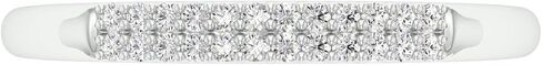Rings, 2 Row Diamond Ring, 14k White Gold Rings for Women, Jewelry for Women in Saudi Arabia