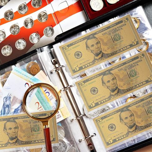 100 Pieces Dollar Bill Sleeves, Money Sleeves for Cash Clear Paper Money Holder Currency Sleeves Protector Bag Money Saving Envelopes Coin Holders for Collectors (6.3x2.9Inch) in Saudi Arabia