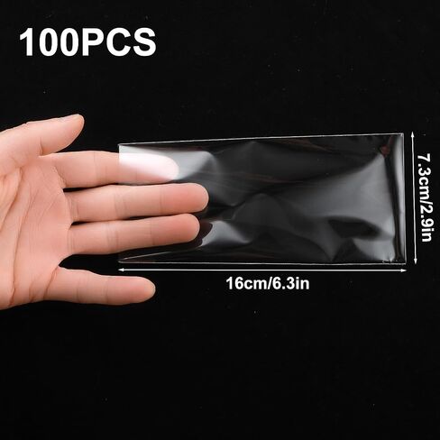 100 Pieces Dollar Bill Sleeves, Money Sleeves for Cash Clear Paper Money Holder Currency Sleeves Protector Bag Money Saving Envelopes Coin Holders for Collectors (6.3x2.9Inch) in Saudi Arabia