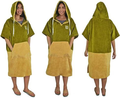NIXY Hooded Changing Poncho - Quick Dry Terry Cotton Robe for Men, Women, Absorbent, for Swimming, Surfing, Beach & Pool in Saudi Arabia