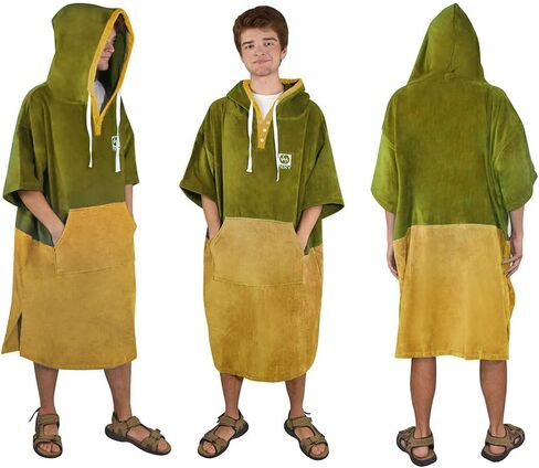NIXY Hooded Changing Poncho - Quick Dry Terry Cotton Robe for Men, Women, Absorbent, for Swimming, Surfing, Beach & Pool in Saudi Arabia