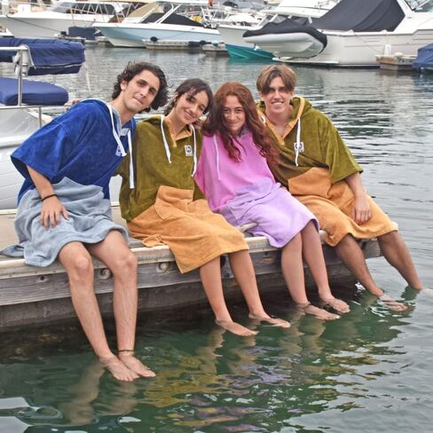 NIXY Hooded Changing Poncho - Quick Dry Terry Cotton Robe for Men, Women, Absorbent, for Swimming, Surfing, Beach & Pool in Saudi Arabia