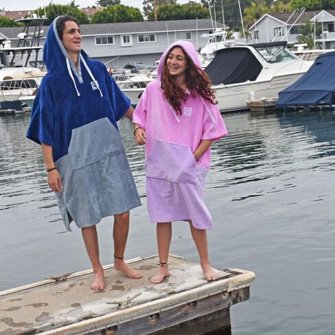 NIXY Hooded Changing Poncho - Quick Dry Terry Cotton Robe for Men, Women, Absorbent, for Swimming, Surfing, Beach & Pool in Saudi Arabia