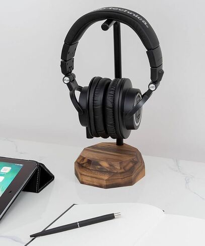 Oakywood Geometric Solid Wood Headphone Stand Gaming Headsets Holder Hanger (Oak) in Saudi Arabia