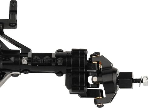 1/10 SCX10 I Heightened Scale Aluminum Alloy CNC Front Rear Portal Axle Set for RC Rock Crawler Car Axial SCX10 II Upgrade Parts (Black) in Saudi Arabia