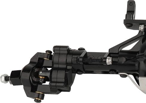 1/10 SCX10 I Heightened Scale Aluminum Alloy CNC Front Rear Portal Axle Set for RC Rock Crawler Car Axial SCX10 II Upgrade Parts (Black) in Saudi Arabia