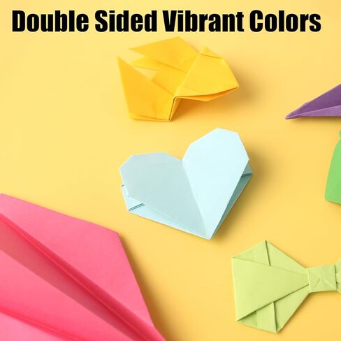 Koogel 500 Sheets Colored Origami Paper, 6 x 6 Inch/ 80gsm Colored Craft Paper Double Sided Square Paper for Beginners Arts and Crafts Scrapbook Making in Saudi Arabia