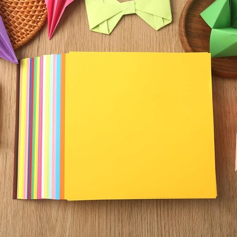 Koogel 500 Sheets Colored Origami Paper, 6 x 6 Inch/ 80gsm Colored Craft Paper Double Sided Square Paper for Beginners Arts and Crafts Scrapbook Making in Saudi Arabia