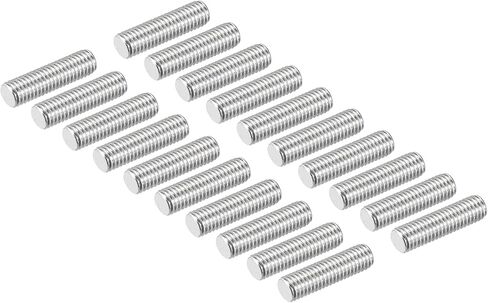 DMiotech 20 Pack M8 x 30mm Fully Threaded Rod 304 Stainless Steel Right Hand Threads Rod Bar Studs Clamps and U-Bolts in Saudi Arabia