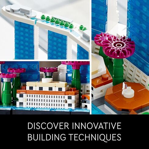 LEGO Architecture Singapore 21057 Building Set - Skyline Collection, Architecture Construction Model for Home and Office Décor, Gift Idea for Adults in Saudi Arabia