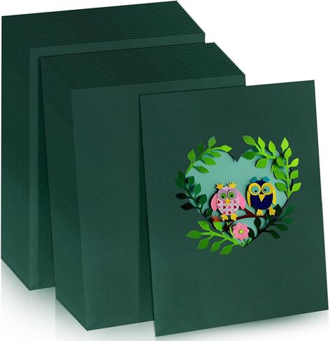 Construction Paper 8.5 x 11 Inches, 60 Sheets, Dark Green Cardstock for DIY Crafts, Scrapbooking, Drawing (Dark Green) in Kuwait