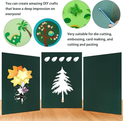 Construction Paper 8.5 x 11 Inches, 60 Sheets, Dark Green Cardstock for DIY Crafts, Scrapbooking, Drawing (Dark Green) in Kuwait