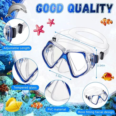 4 Pieces Adults Swim Goggles with Nose Cover Swimming Diving Goggles Waterproof Goggles Mask for Youth Adults in Saudi Arabia