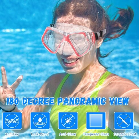4 Pieces Adults Swim Goggles with Nose Cover Swimming Diving Goggles Waterproof Goggles Mask for Youth Adults in Saudi Arabia