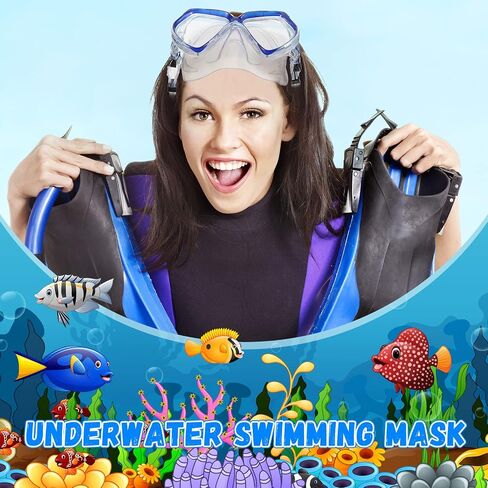 4 Pieces Adults Swim Goggles with Nose Cover Swimming Diving Goggles Waterproof Goggles Mask for Youth Adults in Saudi Arabia