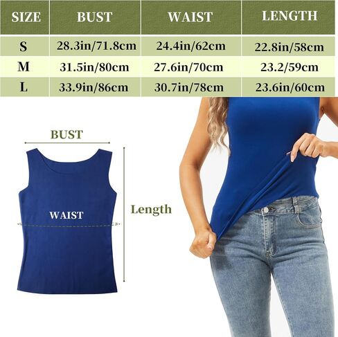 4 Pcs Thermal Tank Tops Women Underwear Tops Sleeveless Undershirt for Women Cotton Camisole Warm Base Layer in Saudi Arabia