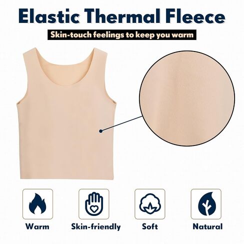 4 Pcs Thermal Tank Tops Women Underwear Tops Sleeveless Undershirt for Women Cotton Camisole Warm Base Layer in Saudi Arabia