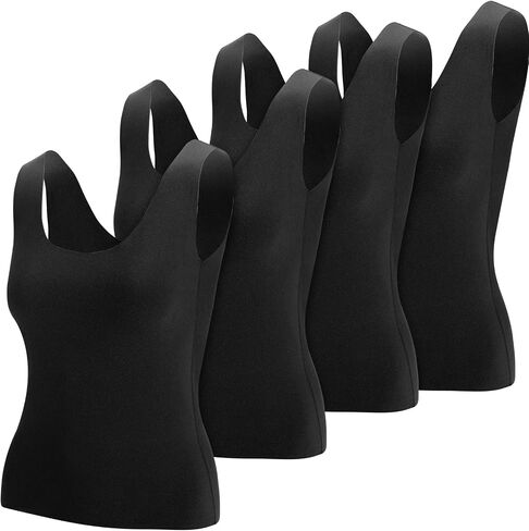 4 Pcs Thermal Tank Tops Women Underwear Tops Sleeveless Undershirt for Women Cotton Camisole Warm Base Layer in Saudi Arabia