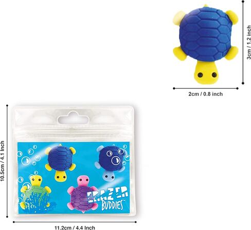 Deluxebase Erazer Buddies - Sea Turtle from Rubber Eraser Stationary Set for School. Novelty and Cute Erasers for School and Office Desk Accessories. Great Turtle School Supplies and Party Favors. in Saudi Arabia