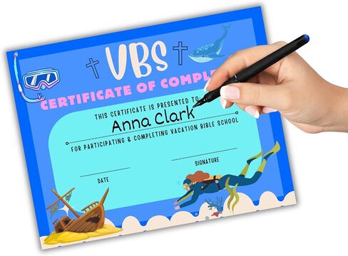 جائزة الإنجاز لمدرسة الكتاب المقدس VBS | 50 قطعة مقاس 8.5 × 11 بوصة لشاطئ غواص تحت الماء تحت عنوان البحر والمحيط in Saudi Arabia