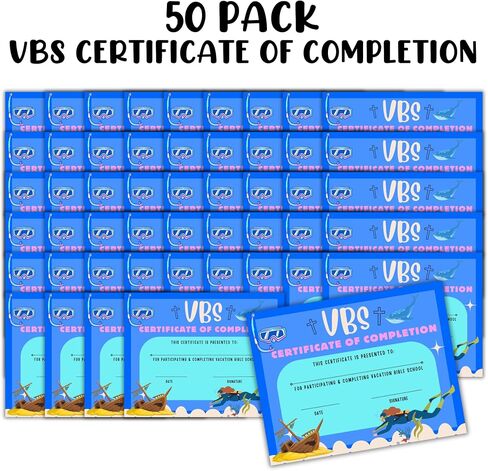 جائزة الإنجاز لمدرسة الكتاب المقدس VBS | 50 قطعة مقاس 8.5 × 11 بوصة لشاطئ غواص تحت الماء تحت عنوان البحر والمحيط in Saudi Arabia
