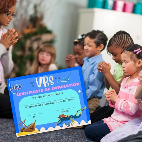 جائزة الإنجاز لمدرسة الكتاب المقدس VBS | 50 قطعة مقاس 8.5 × 11 بوصة لشاطئ غواص تحت الماء تحت عنوان البحر والمحيط in Saudi Arabia