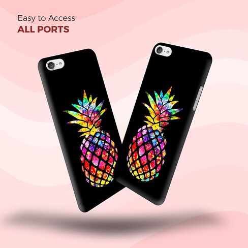 Glisten - iPod Touch 7th / 6th / 5th Generation Case - Pineapple Painted Watercolor Printed Slim, Sleek & Cute Plastic Hard Snap on Protective Designer Back Case/Cover for iPod Touch 7/6 / 5. in Kuwait