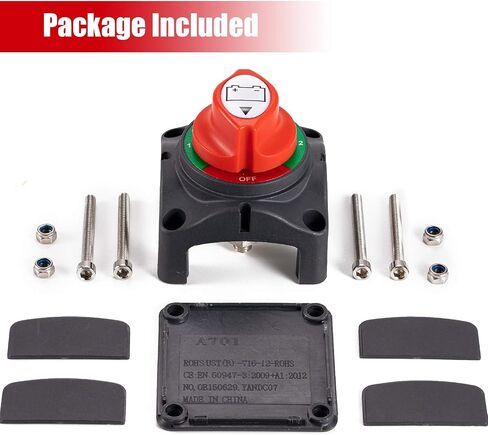 CZC AUTO 1-2-Both-Off Battery Disconnect Switch 12V 24V 48V Master Isolator Cut Off Switch Battery Selector Switch for Marine Boat Car Truck Camper Trailer RV Vehicles, 2 Pack in Saudi Arabia
