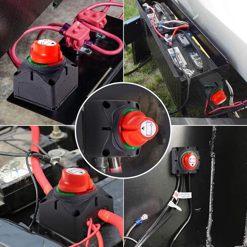CZC AUTO 1-2-Both-Off Battery Disconnect Switch 12V 24V 48V Master Isolator Cut Off Switch Battery Selector Switch for Marine Boat Car Truck Camper Trailer RV Vehicles, 2 Pack in Saudi Arabia