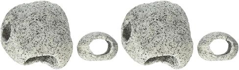 Penn-Plax Deco-Replicas Granite Aquarium Ornament & Hideaway – Realistic Stone Appearance – Safe for Freshwater and Saltwater Tanks – Small Size, White (RR1071) in Saudi Arabia