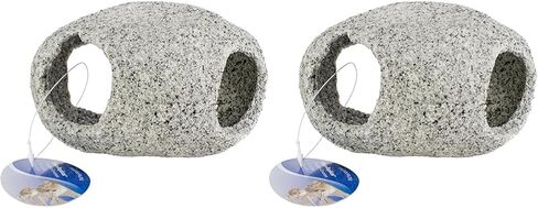 Penn-Plax Deco-Replicas Granite Aquarium Ornament & Hideaway – Realistic Stone Appearance – Safe for Freshwater and Saltwater Tanks – Small Size, White (RR1071) in Saudi Arabia