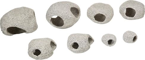Penn-Plax Deco-Replicas Granite Aquarium Ornament & Hideaway – Realistic Stone Appearance – Safe for Freshwater and Saltwater Tanks – Small Size, White (RR1071) in Saudi Arabia