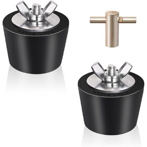 2 Pack 1 inch Rubber Pool Winter Plugs with T-Handle – 1" Pool Winterizing Plugs with Stainless Steel Screws Bolts Pool Return Jet Plug for Inground & Above Ground Pools in Kuwait