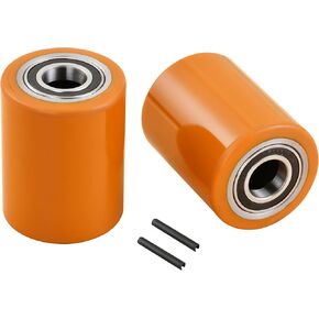 Electric Pallet load wheels 3.35 X 4.33'' (85 X 110mm) with Pre-Installed Bearings 30mm ID Includes Pins in Kuwait