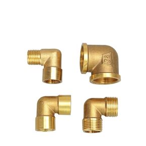 1/8" 1/4" 3/8" 1/2" 3/4" 1" أنثى × ذكر خيط 90 درجة كوع نحاسي تركيب الأنابيب موصل مقرنة لمحول نحاس الوقود المائي (1l4 أنثى إلى أنثى) in Kuwait