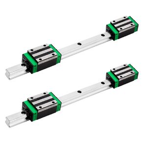 HGR20 Linear Guide Rail Kit - 2 Pcs 300mm Rails + 4 Pcs HGH20CA Bearing Blocks High Precision, Anti-Rust for 3D Printers, CNC Routers, Lathes & DIY Automated Machines in Kuwait