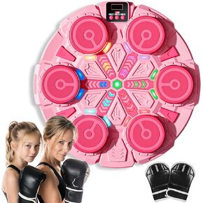 Music Punching Machine for Kids and Adult—Bluetooth Wall Boxing Workout Equipment with Upgraded Rhythm Lights & Gloves & Pad, Sport Toys Gifts for 6,7,8,9,10+ Year Old Boys Girls Home Funny Exercise in Kuwait