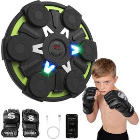 Music Boxing Machine for Kids & Adults - Wall Punching Pad with Lighting, 9-Speed Bluetooth Boxing Game with Gloves, Wall Mounted Exercise Equipment, 2026 Upgrade Boxing Equipment for Kids Age 6+ in Kuwait