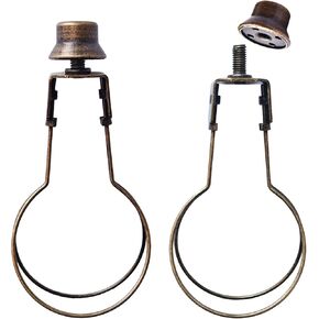 2-Pack Black Bulb Clip Adapter | Clip-On Lamp Shade Holder No Harp Needed E26/E27 with Levelers in Kuwait