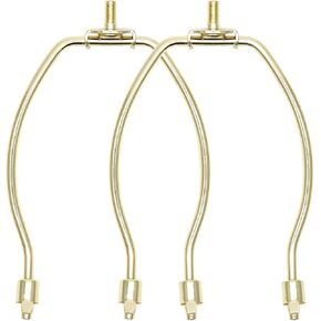 KUMGROT 2pcs Lamp Shade Harp Holder Lamp Replacement Parts Lampshade Bracket Lamp Frame for Table Lamp Floor Lamp Chrome Harp Holder 8 inches in Kuwait